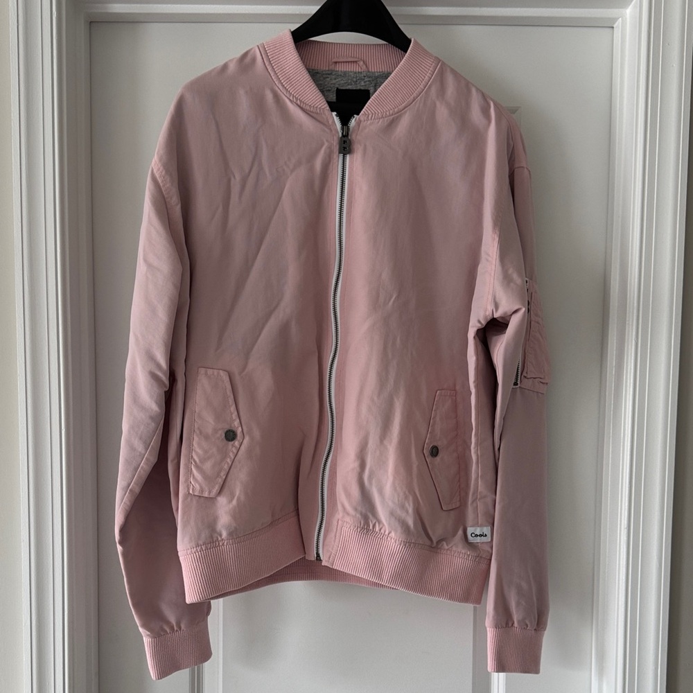 Barney Cools Light Pink Bomber Jacket